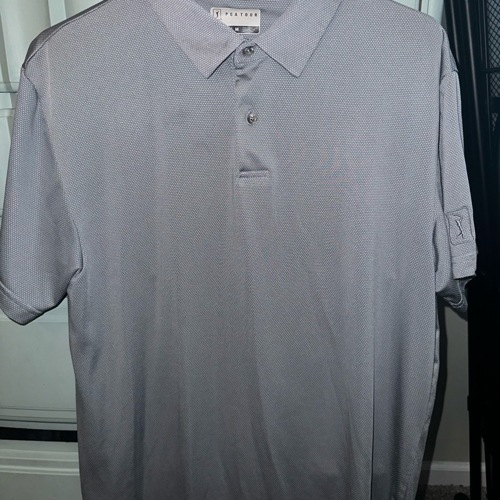 PGA Tour Gray Polo Shirt Classic Style